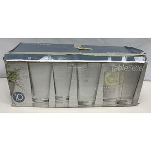 Table Setter Clear Glass Ware Set 10 Piece Cf142